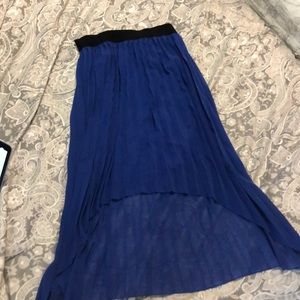 5 | 48 blue pleated asymmetrical skirt